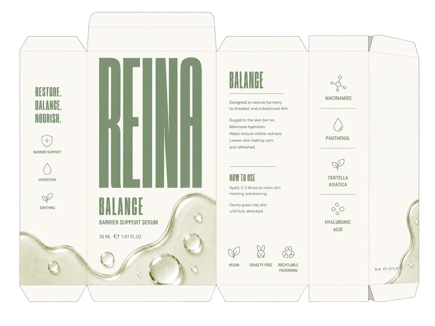 REINA Balance packaging artwork