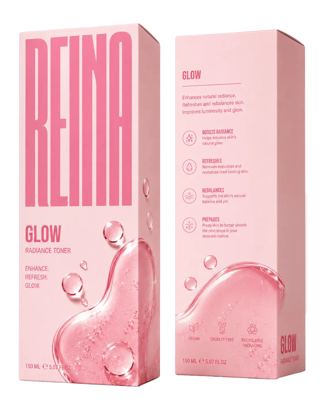 REINA Glow product packaging